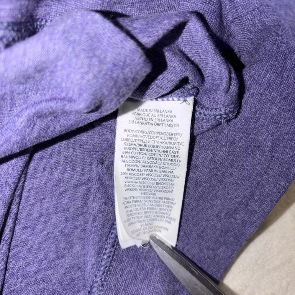 Polo Ralph Lauren Mens 4LT Purple Heather Quarter Zip Pullover Pony Logo Sweater